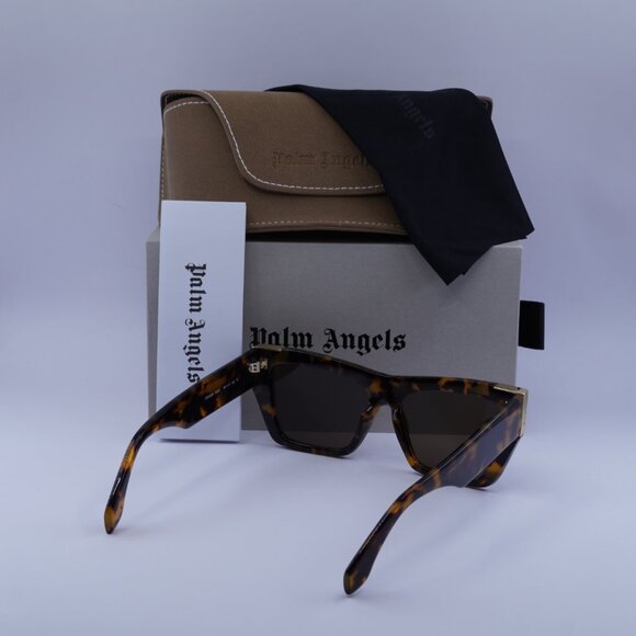Palm Angels PERI099 HOLLYWOOD 6064 Cat Eye Sunglasses - Havana/Brown - Picture 11 of 11